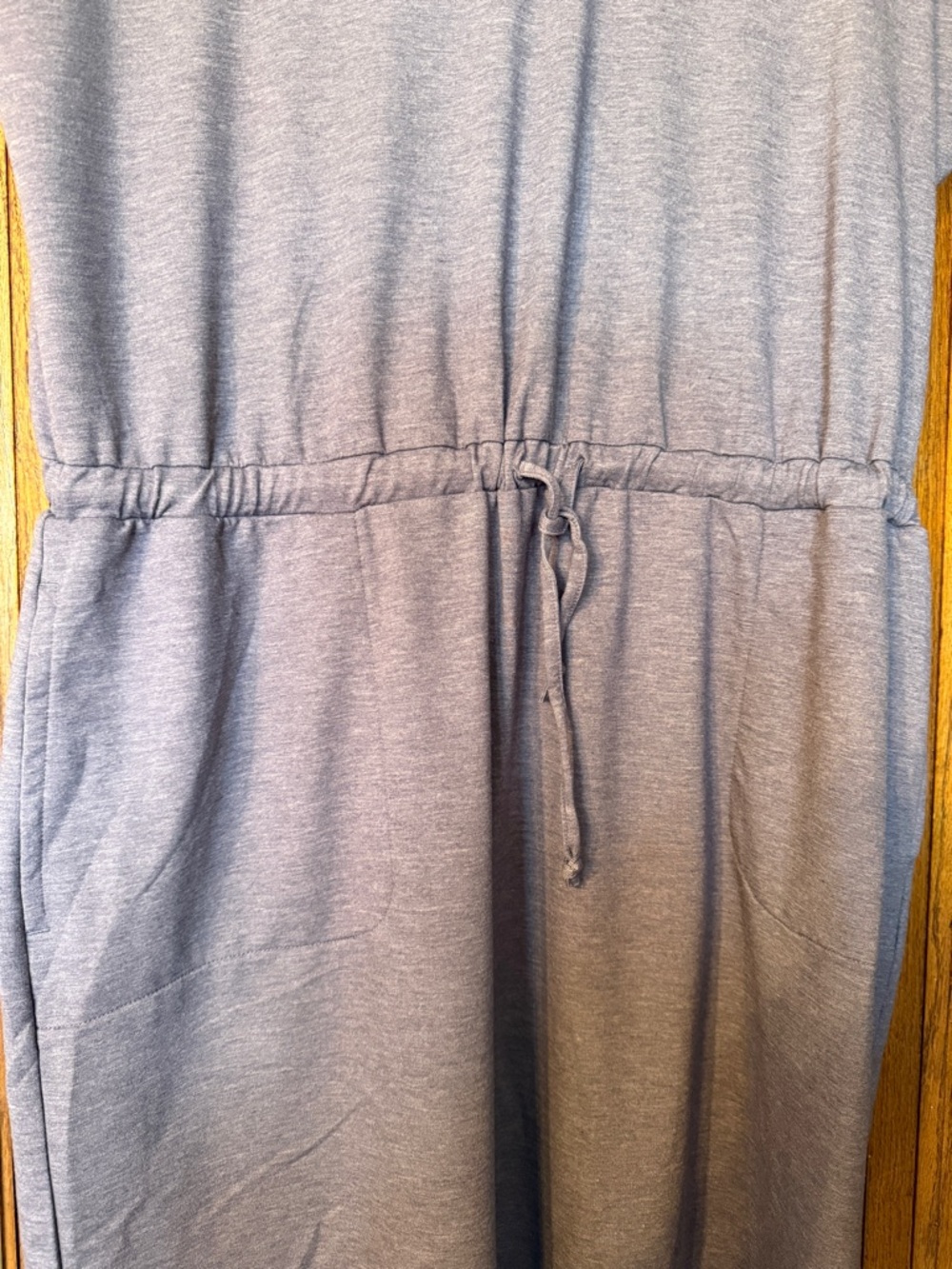 V-Neck Drawstring Midi Dress - Picture 2 of 4